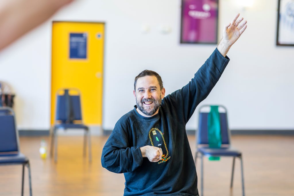 Man Dancing in Gym 