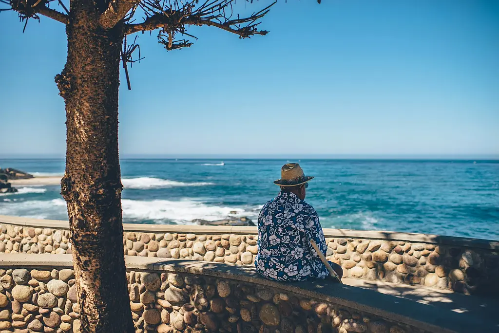 Man Sitting Facing Sea Stockpack Unsplash